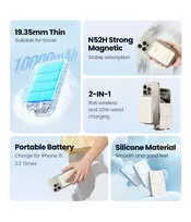 magnetas - UGREEN PB561 10000mAh 20W Belaidis (White) - 8 nuotrauka