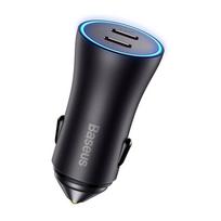 baseus 20w usb c - Baseus Golden Contactor Pro automobilinis įkroviklis 2x USB-C 40W (Pilkas) - 4 nuotrauka