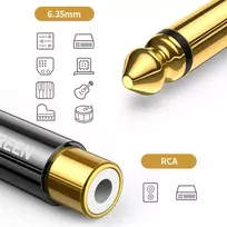 rca female to rca female - Ugreen AV169 Gold - 2 nuotrauka