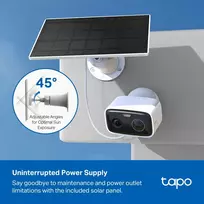 tp link tapo camera - TP-Link Tapo C400 KIT Saulės kamera (2MP, 1080p) - 8 nuotrauka