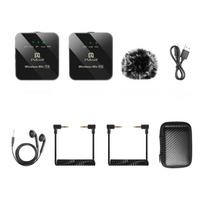 microphone usb c - Puluz PU3153B Belaidis Lavalier Mikrofonas 1 TX + 1 RX - 2 nuotrauka