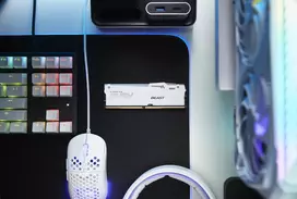 ecco - Kingston FURY Beast RGB Baltas (White) DDR5 32GB (2x16GB) 6000MHz CL30 DIMM Kit - 2 nuotrauka