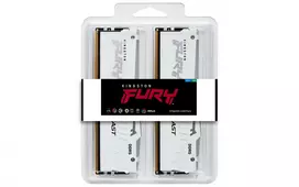 ecco - Kingston FURY Beast RGB Baltas (White) DDR5 32GB (2x16GB) 6000MHz CL30 DIMM Kit - 6 nuotrauka