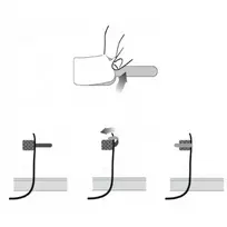 velcro - Label The Cable Wall Velcro Cable Holder Set Of 10 Black - 2 nuotrauka