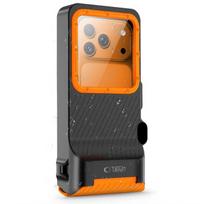 vandeniui atsparus deklas - Tech-Protect IPX8 Pro Vandeniui Atsparus Telefonų Dėklas - Juodas (Black) ir Oranžinis (Orange) - 8 nuotrauka