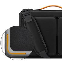 kompiuterio krepsys 13 tech - Tech-Protect Defender Bag for Laptop 13-14 - Black and Orange - 8 nuotrauka