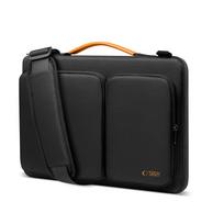 kompiuterio krepsys 13 tech - Tech-Protect Defender Bag for Laptop 13-14 - Black and Orange - 10 nuotrauka