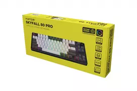klaviatura 80 - Hator HTK4180 Skyfall 80 PRO Belaidė Klaviatūra Žaidimams, Juoda/Balta (Black/White) - 4 nuotrauka