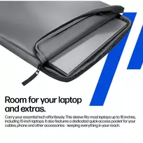 krepsys nesiojamam kompiuteriui 16 - HP Protective 15-16inch Laptop Sleeve - Meteor Silver - 2 nuotrauka