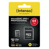 micro - Intenso Professional 64GB microSDXC UHS-I Class 10 3433490 - 4 nuotrauka