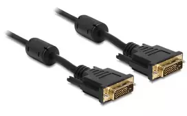 dvi d laidas - Delock Cable DVI 24+1 to DVI 24+1 1m Black - 2 nuotrauka