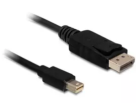 displayport cable 5m - Delock Cable Mini Displayport / Displayport Black 5m - 2 nuotrauka