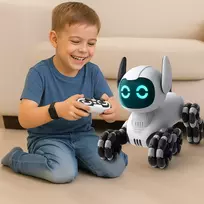interaktyvus zaislas - Lean Toys TOOBY Robotas Šuo su Nuotoliniu Valdymu RC, Juodas/Baltas (Black/White) - 2 nuotrauka