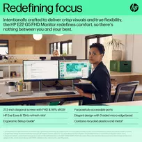 75hz monitorius - HP E22 G5 21.5", FHD, 5ms - 2 nuotrauka