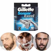 skustuvo gillette galvutes - Gillette Sensor Excel skustuvo peiliukai -  10 vnt. - 2 nuotrauka