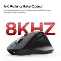 mouse - Keychron M6 Silent Wireless (M6S-A23) 8000Hz Juodas (Black) - 4 nuotrauka