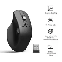 mouse - Keychron M6 Silent Wireless (M6S-A23) 8000Hz Juodas (Black) - 6 nuotrauka