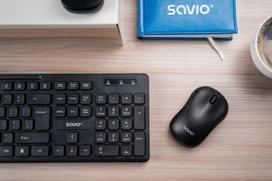 biurai - Savio KB-02 Belaidė Klaviatūra Namams/Biurui USB QWERTY Juoda (Black) - 10 nuotrauka