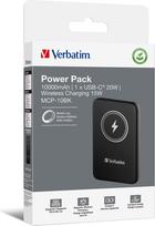 magnetinis power bank - Verbatim Charge 'n' Go Magnetic Wireless Power Bank 10000mAh Black - 4 nuotrauka