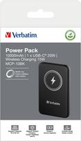 magnetinis power bank - Verbatim Charge 'n' Go Magnetic Wireless Power Bank 10000mAh Black - 5 nuotrauka