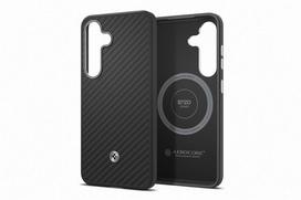 galaxy - Samsung Spigen Enzo Aramid Case Galaxy S25+ Juodas (Black) Sidabras (Silver) - 5 nuotrauka