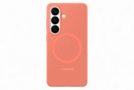 samsung telefonai - Dėklas Samsung Galaxy S26 Silicone Magnet Cover Coral Raudona - 2 nuotrauka