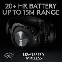 belaides ausines - Logitech G PRO X Wireless LIGHTSPEED Juodos (Black) - 9 nuotrauka