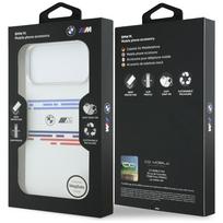 iphone 17 silicone case - BMW Silicone iPhone 17 Pro Max case, white, with MagSafe, horizontal line design - 2 nuotrauka