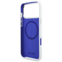 iphone 17 silicone case - BMW Silicone iPhone 17 Pro Max case, white, with MagSafe, horizontal line design - 3 nuotrauka