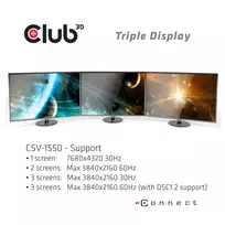 usb c 3 2 gen 2 kabelis - CLUB 3D CSV-1550 - 2 nuotrauka