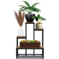 geliu lentyna - Gėlių stovas Springos GA0210, 67 cm, su 4 lentynomis, modernus, palėpės tipo (Loft) - 9 nuotrauka