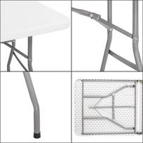 sulankstomas stalas 180 74 - Sulankstomas stalas Springos GF0108 180x74x74 cm - 6 nuotrauka
