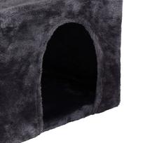 guolis kaciu - Springos PA1038 draskyklė katėms su guoliu, 31x31x62 cm, pilka (Grey) - 5 nuotrauka