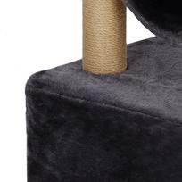 guolis kaciu - Springos PA1038 draskyklė katėms su guoliu, 31x31x62 cm, pilka (Grey) - 6 nuotrauka