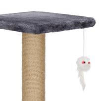 guolis kaciu - Springos PA1038 draskyklė katėms su guoliu, 31x31x62 cm, pilka (Grey) - 7 nuotrauka