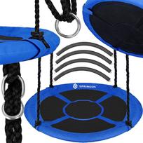 gandro lizdas supynes - Sūpynės Gandro lizdas Springos NS024, 110 cm, mėlynos/juodos (Blue/Black) - 6 nuotrauka