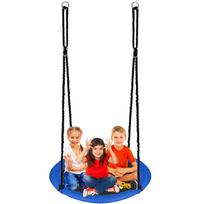 gandro lizdas supynes - Sūpynės Gandro lizdas Springos NS024, 110 cm, mėlynos/juodos (Blue/Black) - 8 nuotrauka