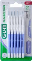 G.U.M tarpdančių šepetėliai Bi-Direction XS, 0,6 mm, mėlyni 6 vnt.