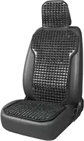 automobilio kilimeliai - AMiO AMI-03650 sėdynės kilimėlis su karoliukais ir nugaros atrama Juodas (Black) - 1 nuotrauka