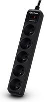 CyberPower Tracer III B0520SC0-FR viršįtampių ribotuvas, Juodas (Black), 5 lizdai, 1.8 m