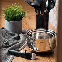 puodas - Teesa COOK EXPERT SINGLE HAND Puodų rinkinys su nuimama rankena, 20 cm, 3.1 l - 3 nuotrauka