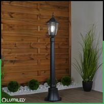 sviestuvo stulpas - Lauko sodo šviestuvas E27 LAMppost 1 m juodas BELLIS LUMILED - 3 nuotrauka