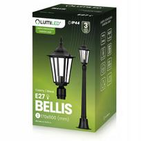 sviestuvo stulpas - Lauko sodo šviestuvas E27 LAMppost 1 m juodas BELLIS LUMILED - 6 nuotrauka