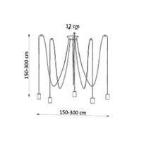 pakabiname sviestuvai sietynai - Sollux SL.0371 EDISON 5, 5 x E27/60W, juodas - 6 nuotrauka