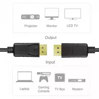 displayport 3m - Unitek Cable Displayport / Displayport 3m Black - 3 nuotrauka