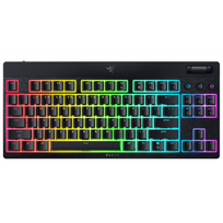 klaviaturos yellow switches - Razer BlackWidow V4 Žemo Profilio Tenkeyless HyperSpeed, Geltona (Yellow), US - 2 nuotrauka