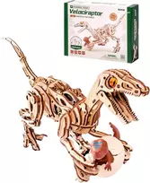 Robotime ROKR LD01 Velociraptor 3D medinis mechaninis konstruktorius