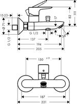 vonios duso maisytuvas - Vonios maišytuvas Hansgrohe Talis E 71740990, aukso - 3 nuotrauka