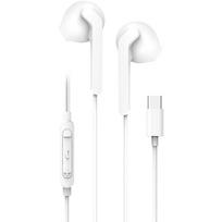 type c ausines - BlueStar PA-M15C-R Laidinės ausinės Type C (DAC) su mikrofonu Baltos (White) - 3 nuotrauka