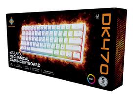 60 klaviatura - DELTACO GAMING DK470, Balta (White) - 3 nuotrauka